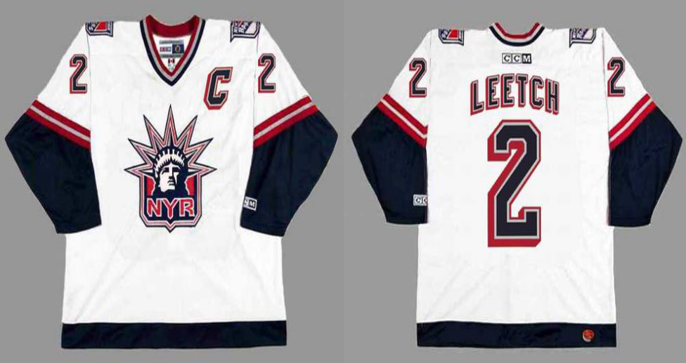 2019 Men New York Rangers #2 Leetch white CCM NHL jerseys->new york rangers->NHL Jersey